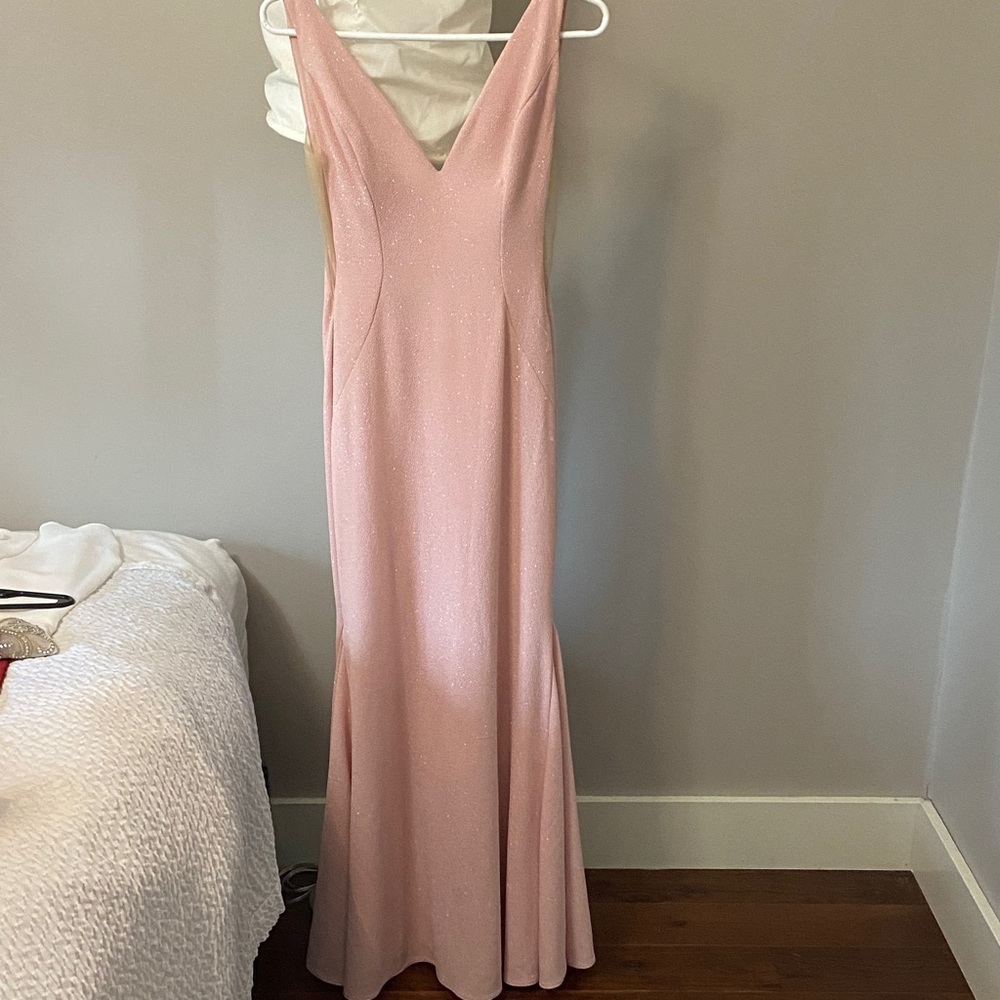Jovani Blush Pink Maxi Dress